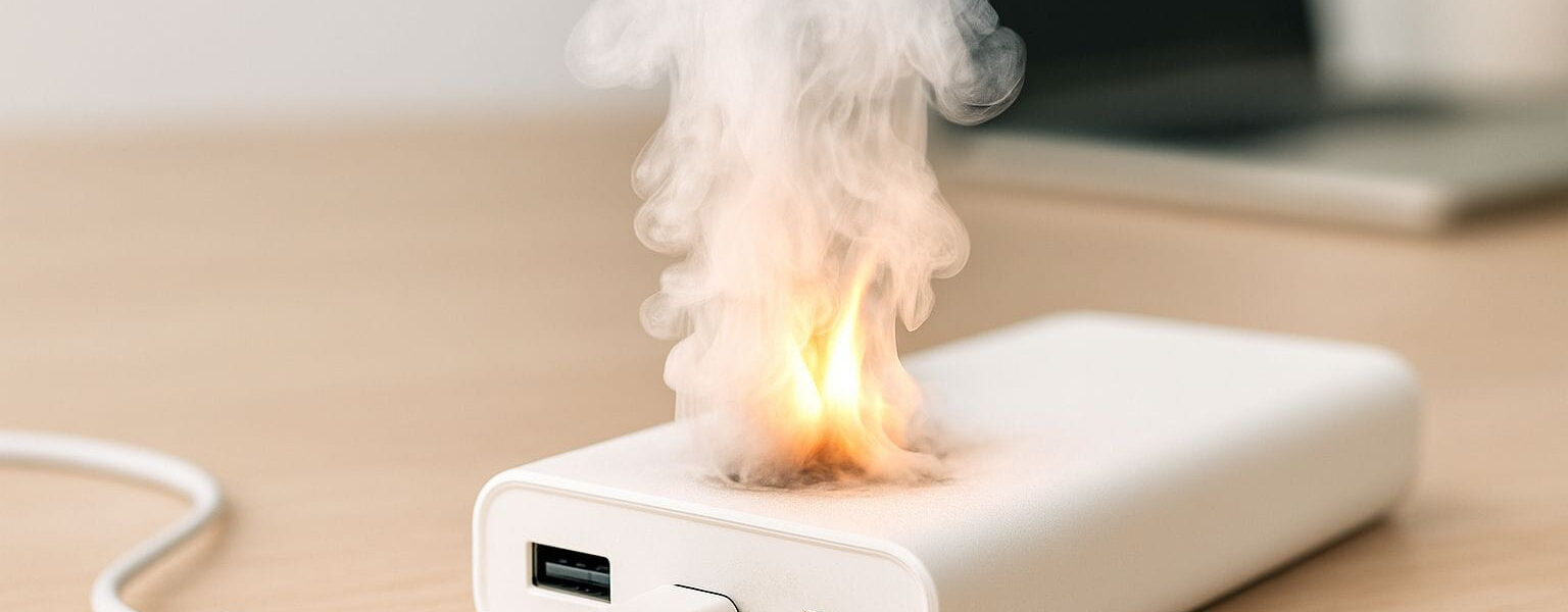 Powerbank explodiert durch Überhitzung und Akkuschaden