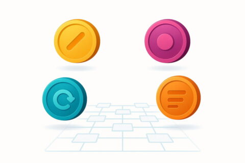 Tokens als digitale Platzhalter über Blockchain-Gitter visualisiert