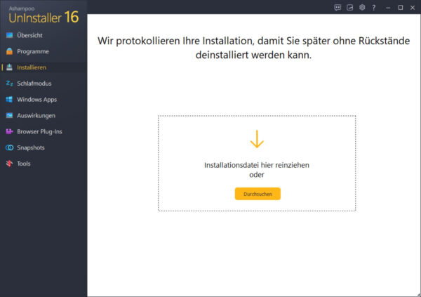 Ashampoo UnInstaller 16 – Installationsüberwachung aktivieren für saubere Deinstallationen