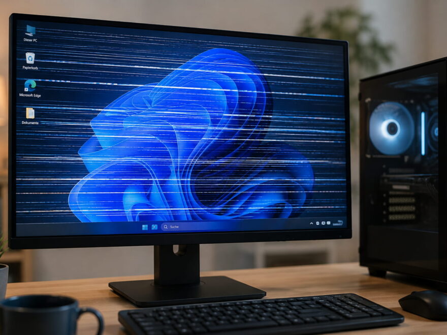 Bildschirm flackert an einem Windows-PC
