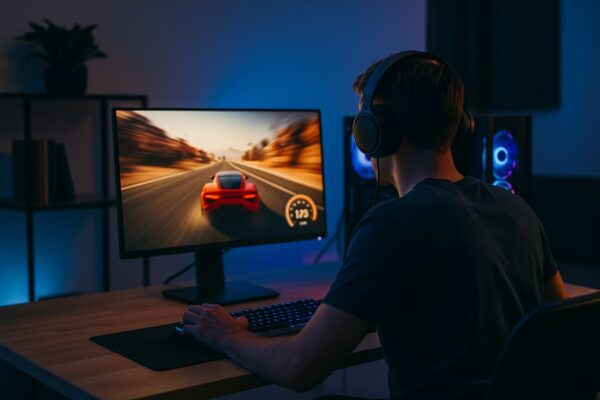 120 Hz Monitor für Gaming und Multimedia Gaming-Setup mit Monitor bei 120 Hz für flüssige Spiele