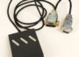 Historische PC-Maus Logitech LogiMouse von 1983 mit Kabel und Kugelmechanik