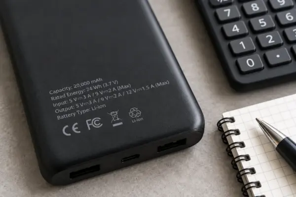 Kapazität einer Powerbank in mAh und Wh Technische Angaben zu Kapazität und Wattstunden auf einer Powerbank