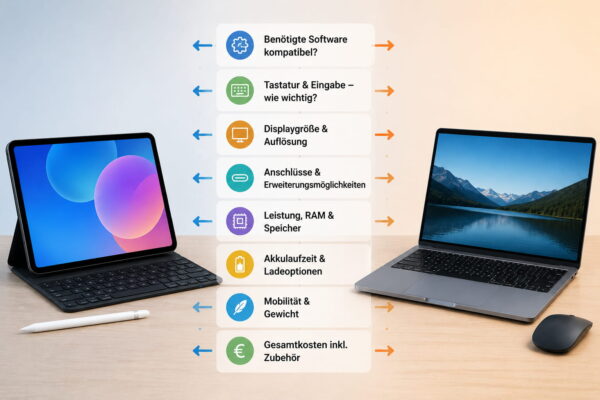 Entscheidungshilfe zwischen Tablet und Notebook
