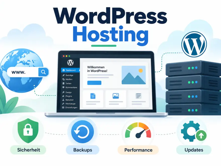 WordPress Hosting mit Server, Sicherheit, Backups, Performance und Updates