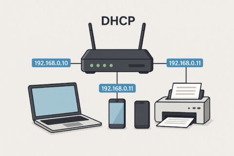 DHCP erklärt: Router als Server verteilt automatisch IP-Adressen an Geräte im Netzwerk