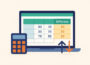 Differenz mit Excel berechnen – Symbolbild mit Tabelle und Rechner