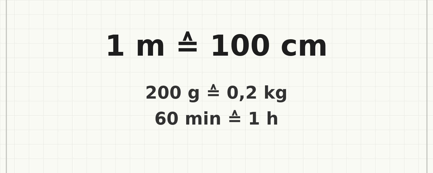 Entspricht Zeichen Beispiel in Umrechnungen von Einheiten
