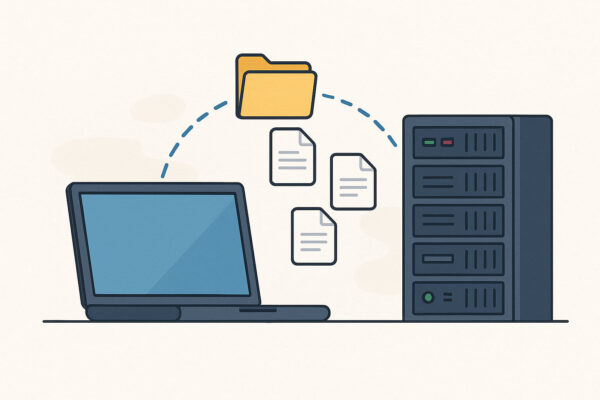 Dateiübertragung über einen FTP Port zwischen Computer und Server