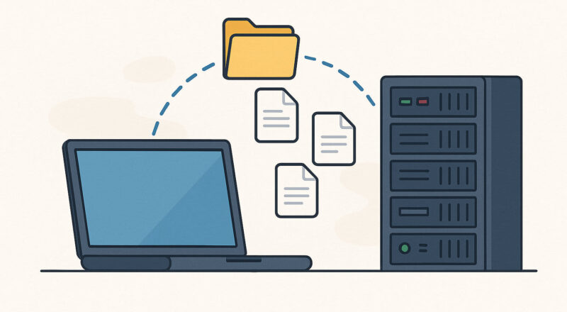 Dateiübertragung über einen FTP Port zwischen Computer und Server