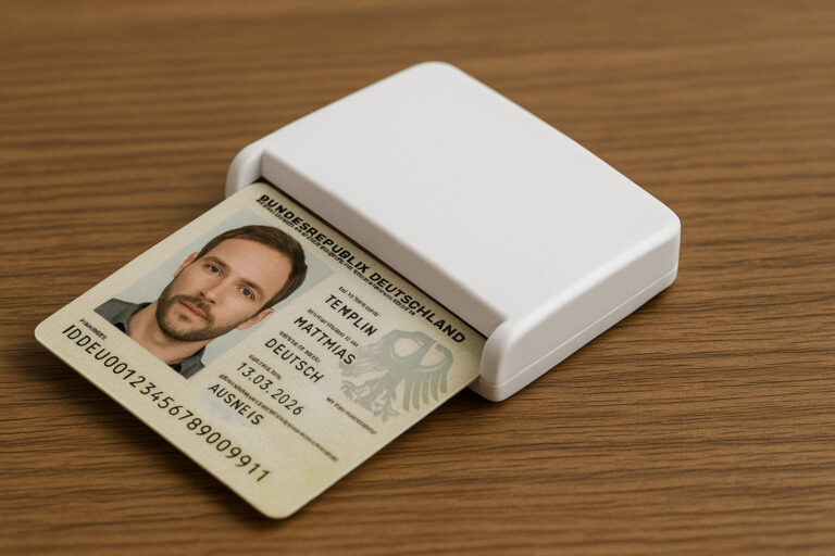 Kartenleser für den Personalausweis am Laptop erklärt