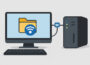 net use Befehl unter Windows zum Verbinden von Netzlaufwerken symbolisch dargestellt