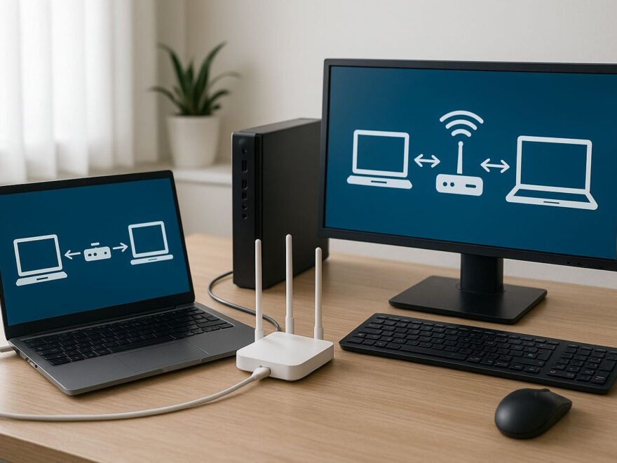 Netzwerk einrichten unter Windows – Grundlagen mit PC, Laptop und Router anschaulich dargestellt