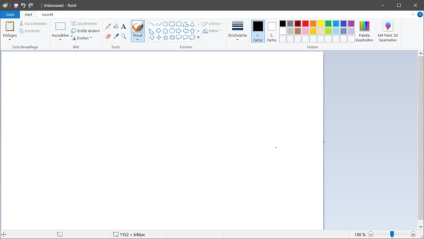 Screenshot erstellen und in Paint bearbeiten unter Windows