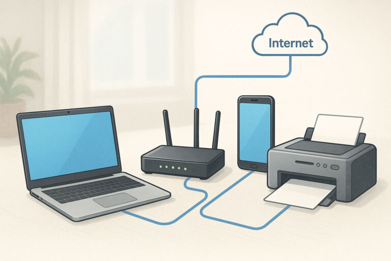 Standardgateway im Heimnetzwerk erklärt: Geräte verbinden sich über den Router mit dem Internet