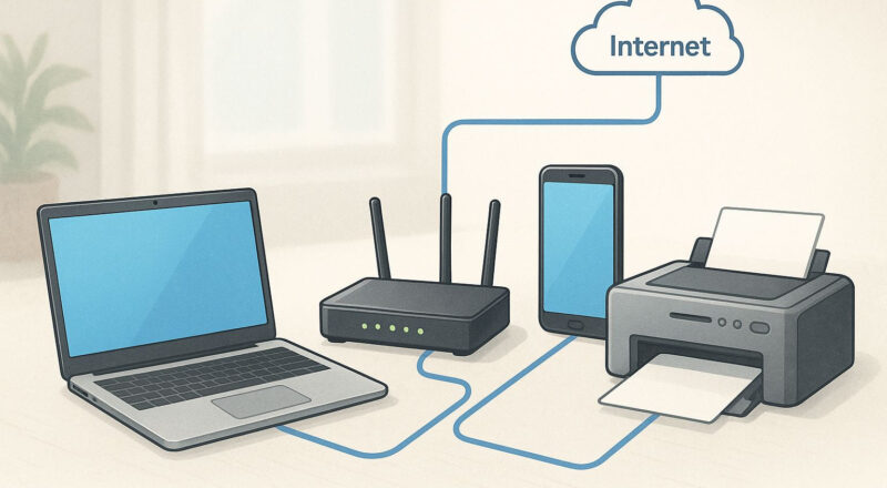 Standardgateway im Heimnetzwerk erklärt: Geräte verbinden sich über den Router mit dem Internet