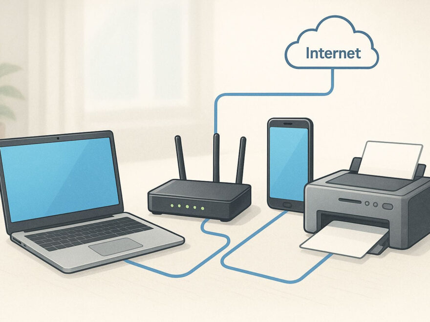 Standardgateway im Heimnetzwerk erklärt: Geräte verbinden sich über den Router mit dem Internet