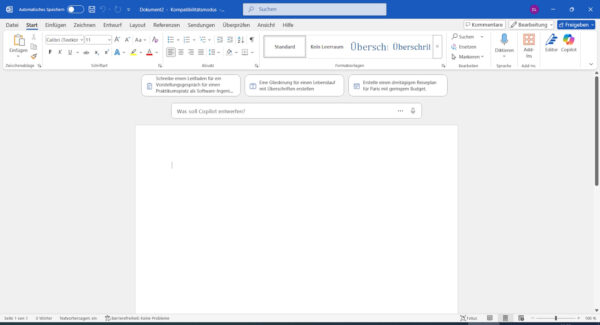 TAB Taste in Microsoft Word zum Einrücken von Listen verwendet