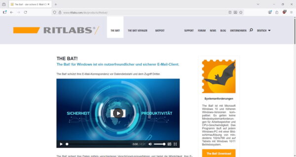 The Bat! Mailprogramm – sichere Outlook Alternative für Power-User mit hohen Datenschutzansprüchen