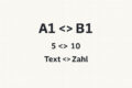 Ungleich Zeichen in Excel mit Beispielen für Zahlen- und Textvergleiche
