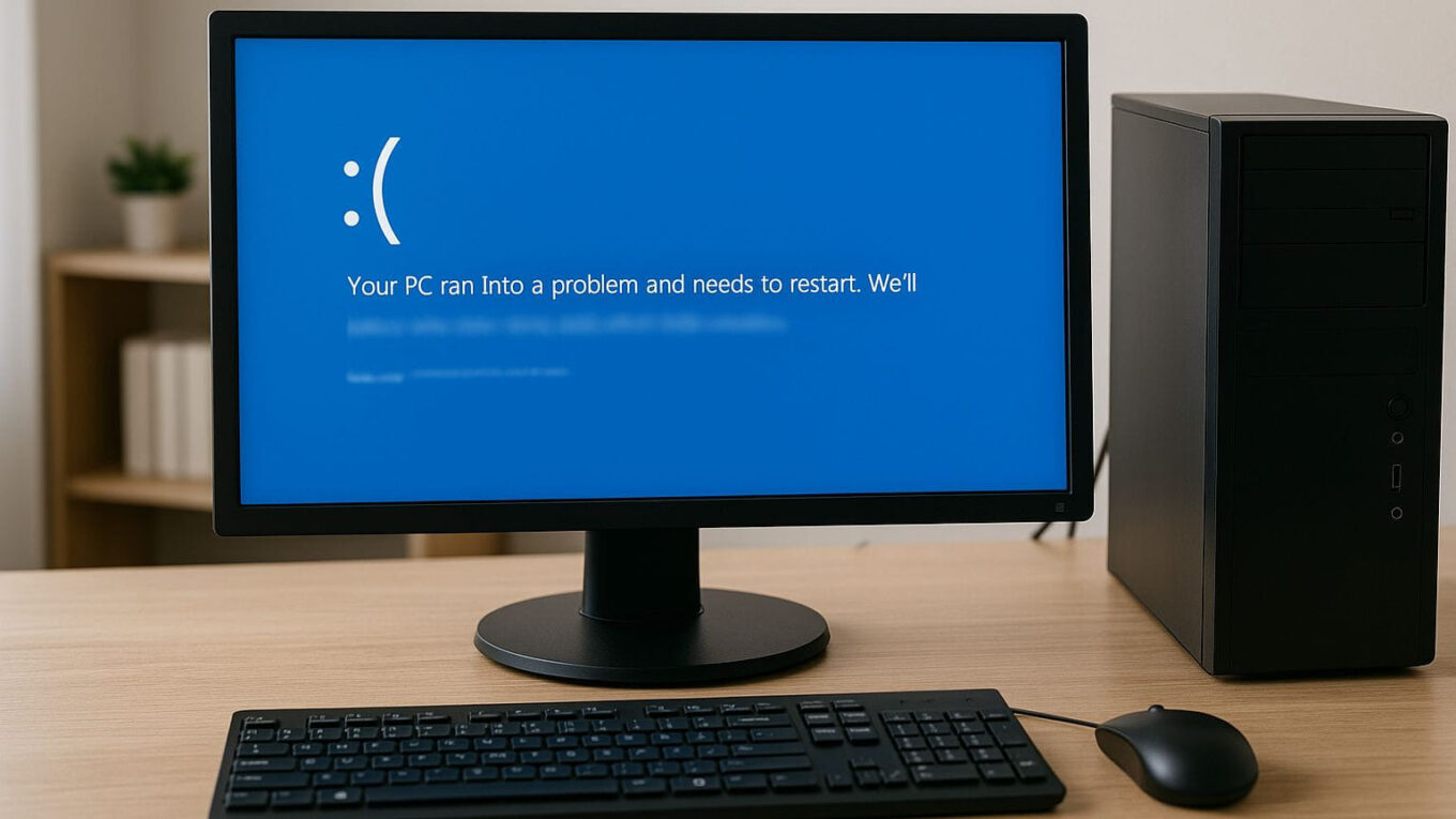 Computer mit Blue Screen zeigt Fehler Unmountable Boot Volume