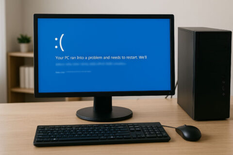 Computer mit Blue Screen zeigt Fehler Unmountable Boot Volume