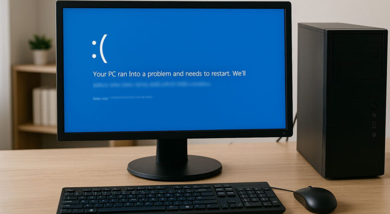 Computer mit Blue Screen zeigt Fehler Unmountable Boot Volume