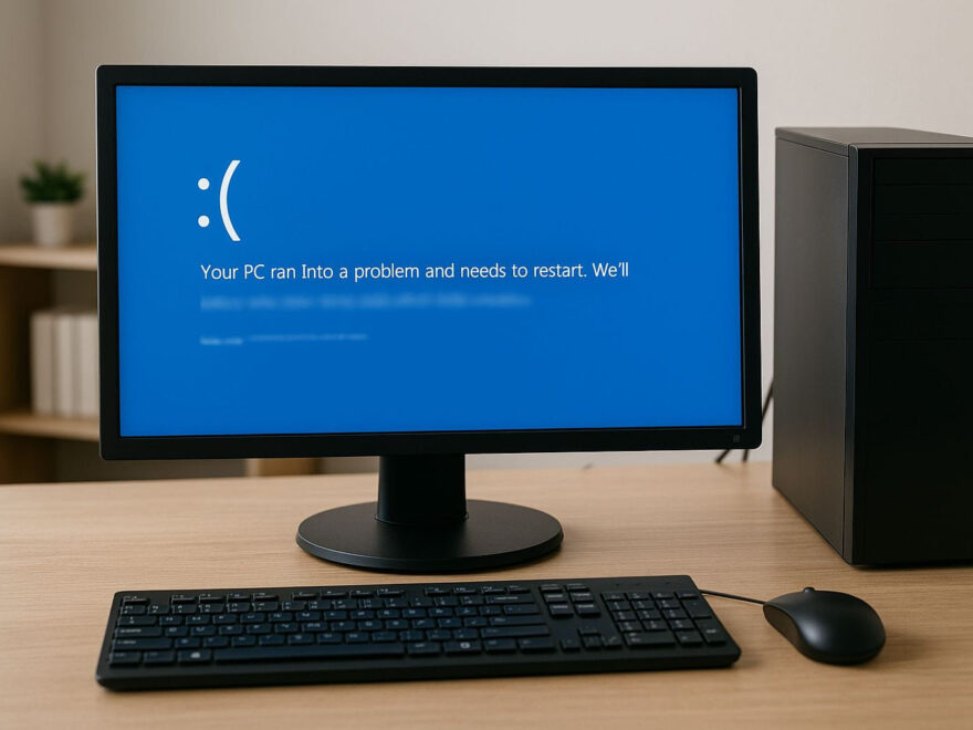 Computer mit Blue Screen zeigt Fehler Unmountable Boot Volume