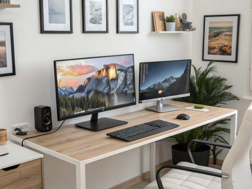 Vergleich unterschiedlicher Bildschirmgrößen bei Monitoren fürs Büro