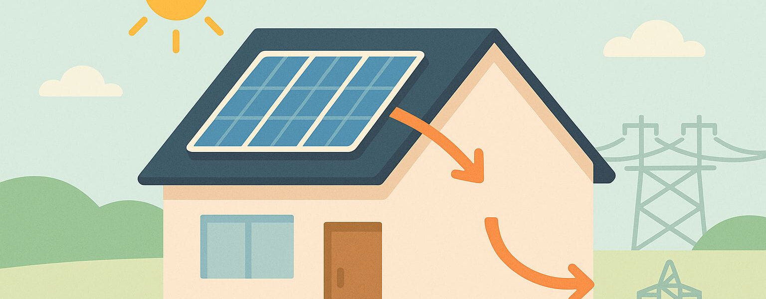 Eigenverbrauchsoptimierung einer Solaranlage mit Stromnutzung im Haushalt statt Einspeisung ins Netz