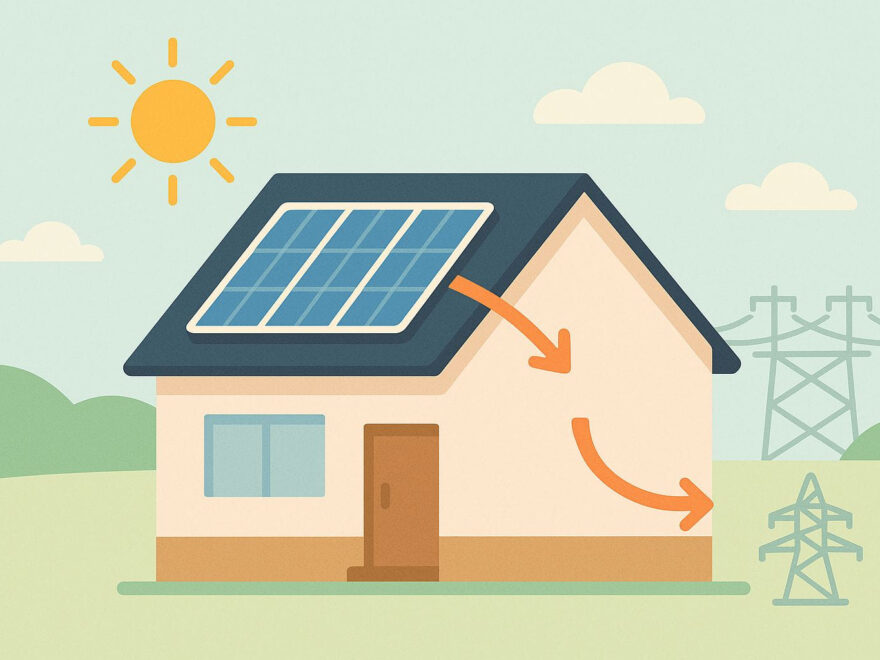 Eigenverbrauchsoptimierung einer Solaranlage mit Stromnutzung im Haushalt statt Einspeisung ins Netz