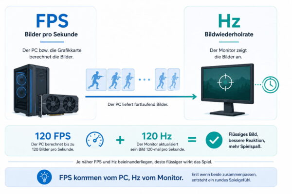 FPS und Hz beim Gaming einfach erklärt