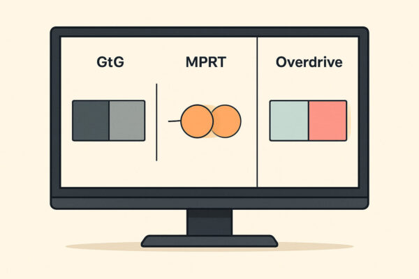 Unterschiede zwischen GtG, MPRT und Overdrive erklärt Unterschiede zwischen GtG, MPRT und Overdrive bei der Monitor Reaktionszeit anschaulich dargestellt