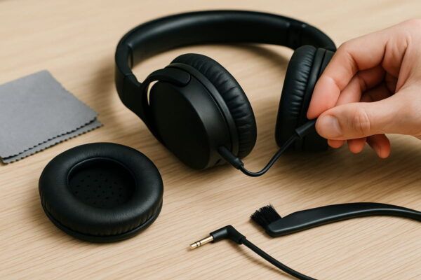 Kopfhörer mit sensibler Technik richtig reinigen Kopfhörer reinigen mit abnehmbaren Teilen und empfindlicher Elektronik