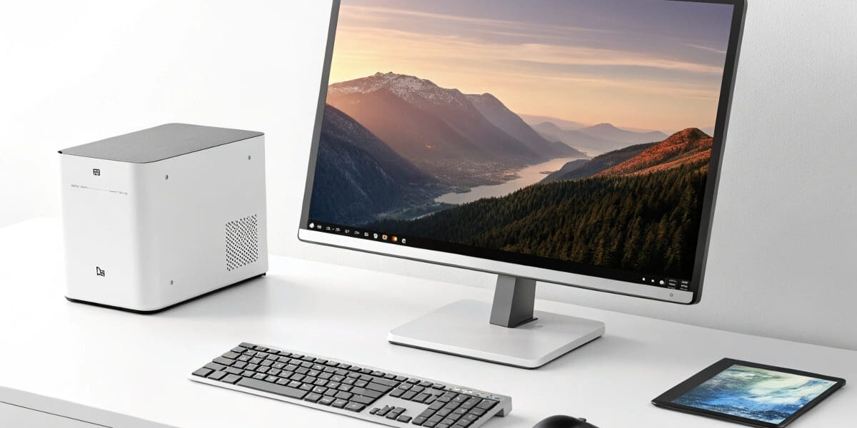 KVM-Switch im Monitor zur Nutzung von zwei Geräten mit einem Bildschirm