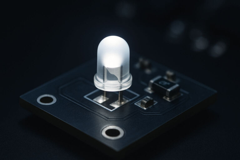 LED auf Platine – leuchtende Diode im Detail