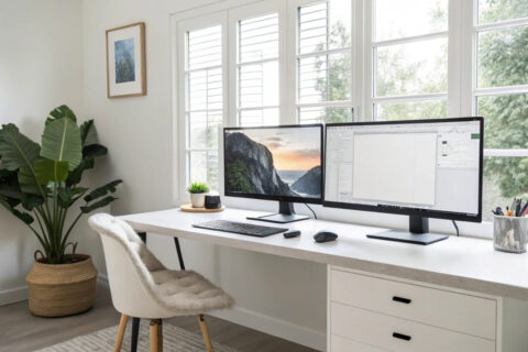 Mehrere Monitore unter Windows im produktiven Einsatz am Schreibtisch
