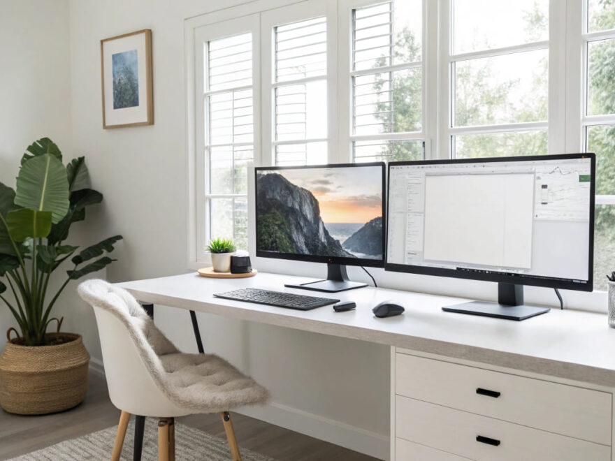 Mehrere Monitore unter Windows im produktiven Einsatz am Schreibtisch