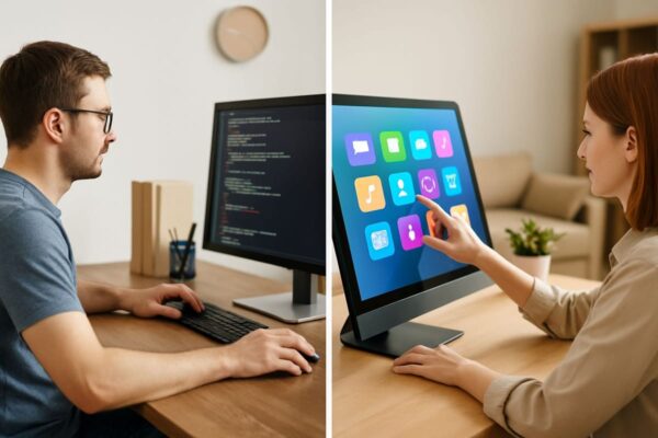 Touchscreen oder klassischer Monitor – ein direkter Vergleich Vergleich zwischen Touchscreen-Monitor und klassischem Monitor im Alltag
