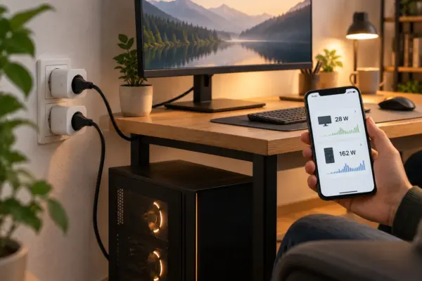 Stromverbrauch von PC und Monitor mit Zwischenstecker messen
