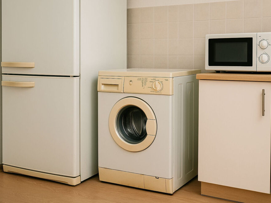 Alte Haushaltsgeräte mit hohem Stromverbrauch in Küche