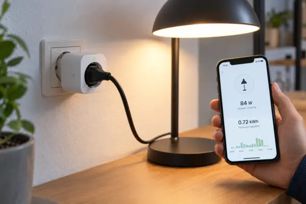 Stromverbrauch eines Elektrogeräts mit smarter Steckdose messen