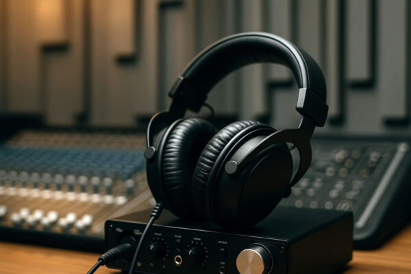 Neutral klingende Studiokopfhörer für Musiker & DJs im Einsatz Kopfhörer für Musiker & DJs mit neutralem Klang im Tonstudio