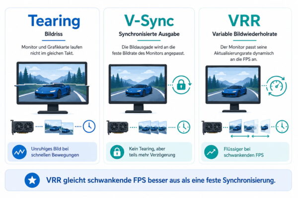 Tearing V-Sync und VRR beim Gaming erklärt