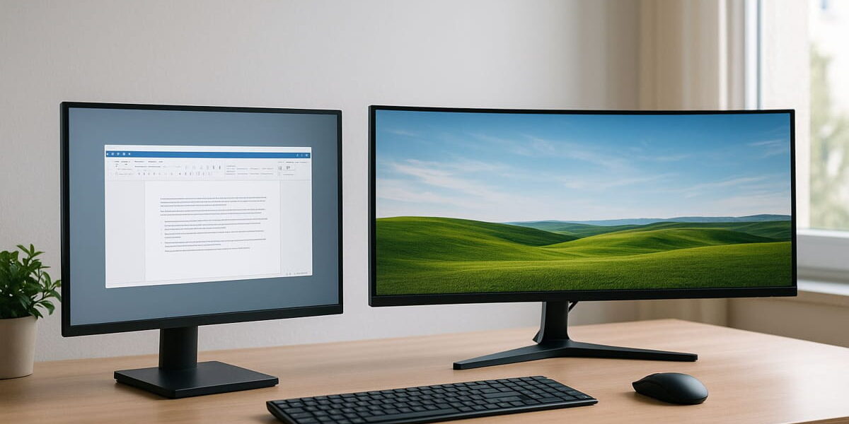 Vergleich von Ultrawide Monitoren und normalen Displays im Homeoffice