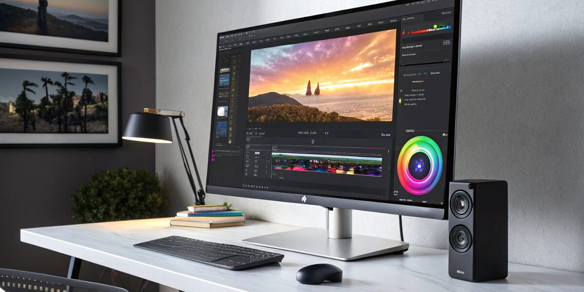 Monitor mit 4K-Auflösung und großem Farbraum für Monitore für Videobearbeitung
