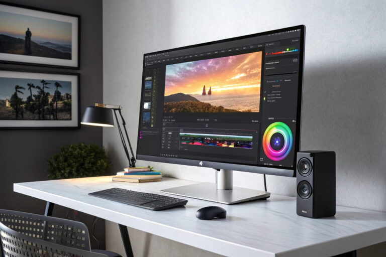 Monitor mit 4K-Auflösung und großem Farbraum für Monitore für Videobearbeitung