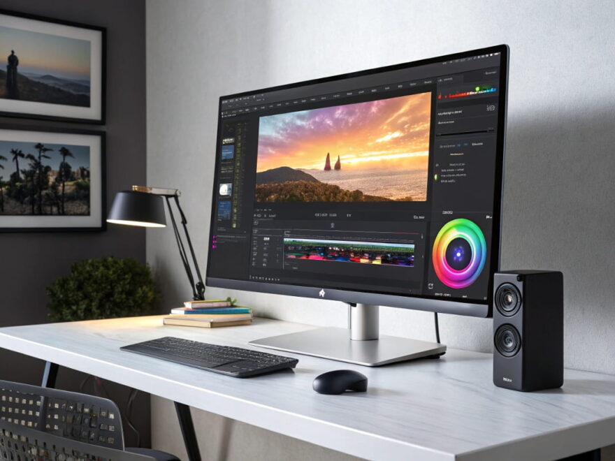 Monitor mit 4K-Auflösung und großem Farbraum für Monitore für Videobearbeitung