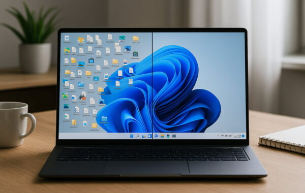 Digitale Ordnung unter Windows – Unterschied zwischen chaotischem und aufgeräumtem Desktop