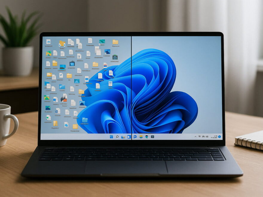 Digitale Ordnung unter Windows – Unterschied zwischen chaotischem und aufgeräumtem Desktop
